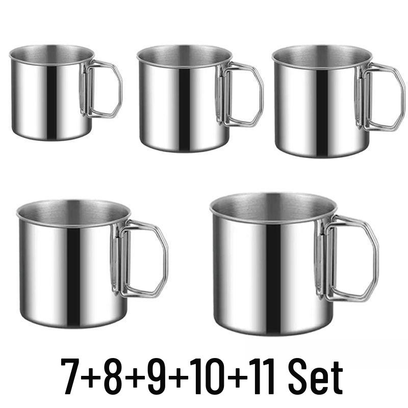 

Складана кемпінгова кружка з нержавіючої сталі: Портативна чашка для пікніка на відкритому повітрі 304 model folding cup (with embossing)