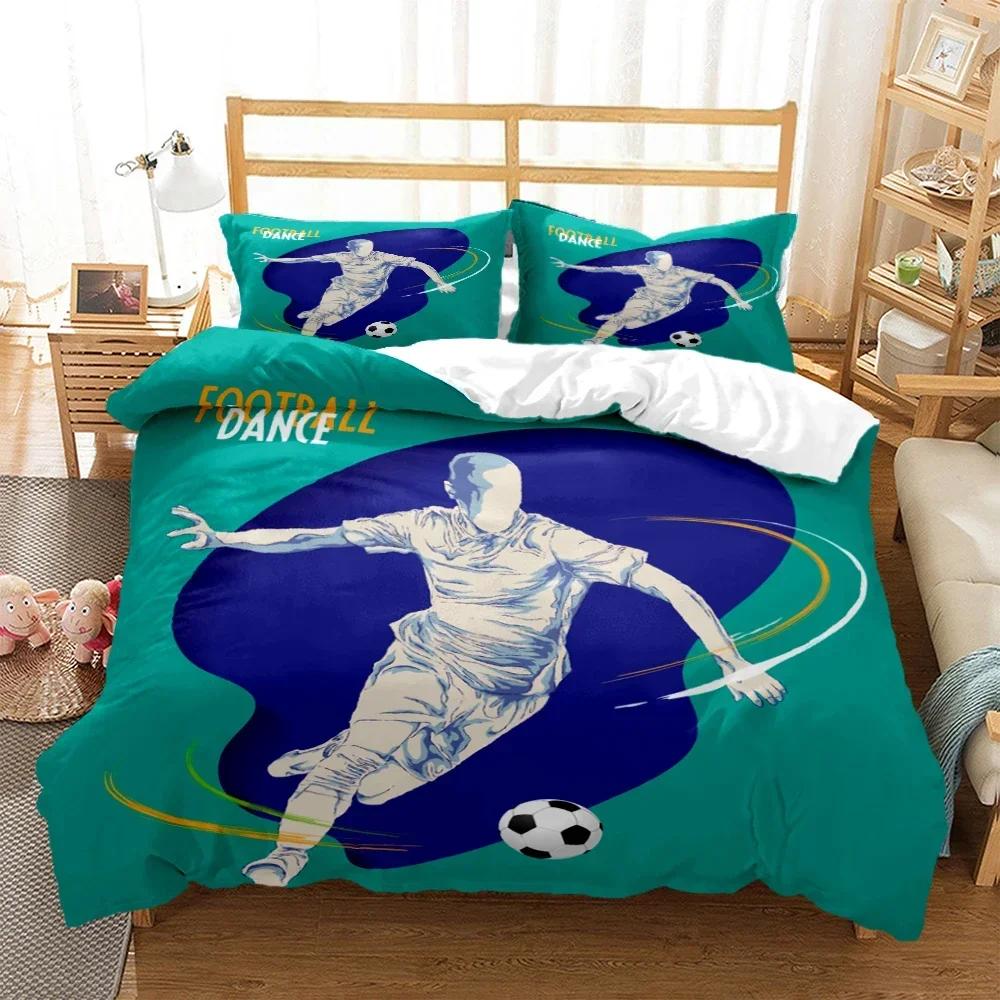 3D Print Football Soccer/ Football Comfortable Duvet Quilt Cover Pillowcase Bedding Set Children Bedroom Decoration Home Textile