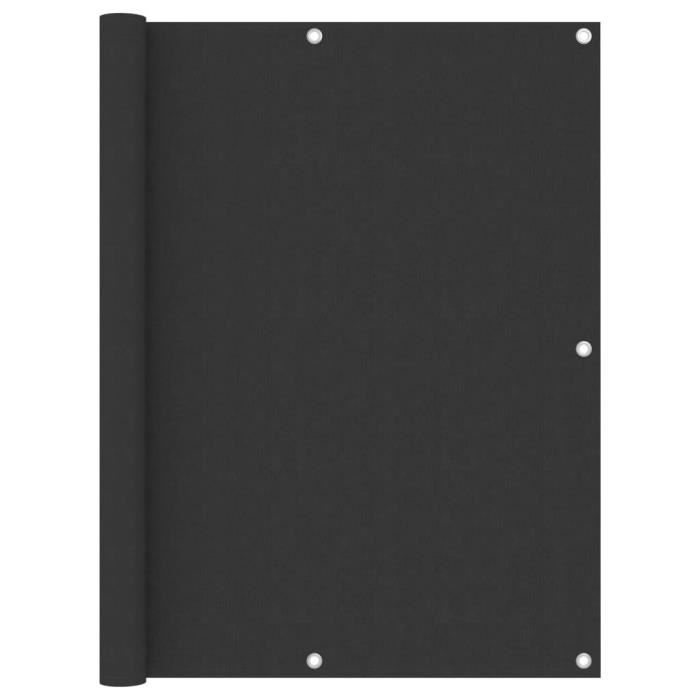 Écran de balcon Anthracite - vidaXL - 120x300 cm - Imperméable - Protection UV - Oeillets en aluminium