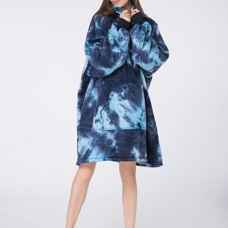 

Зимний халат с капюшоном, топы для сна, теплая утепленная ночная рубашка с длинным рукавом, женская пижама из кораллового флиса, ночная рубашка для дома One Size