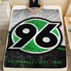 1ks Flanelová deka s potiskem Hannover 96, Vysoká kvalita, Pohodlná pro všechna roční období, Domácí dekorace, Teplo a pohodlí, Perfektní pro vánoční dárky58