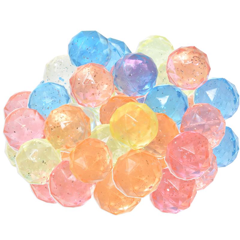 10/12/15/20pcs Bouncy Ball Elastic Balls 25mm Diamond Cat Toy Ball Elastic Colorful Indoor Pet Supplies for Household Use TMZ