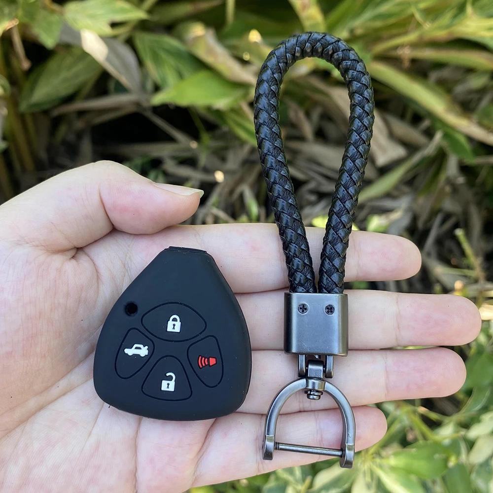 Silicone Car Key Case Cover Protect Shell Skin for Toyota Corolla Camry Reiz RAV4 Crown Avalon Venza Matrix Auris 4 Button Key