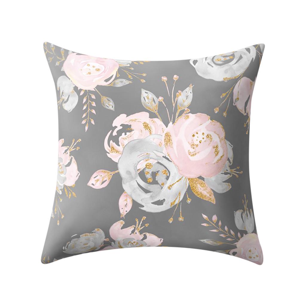 Rose Flower Pattern Pillowcase Living Room Sofa Chair Bed Cushion Cover Wedding Party Decoration Birthday Gift Home Decoration