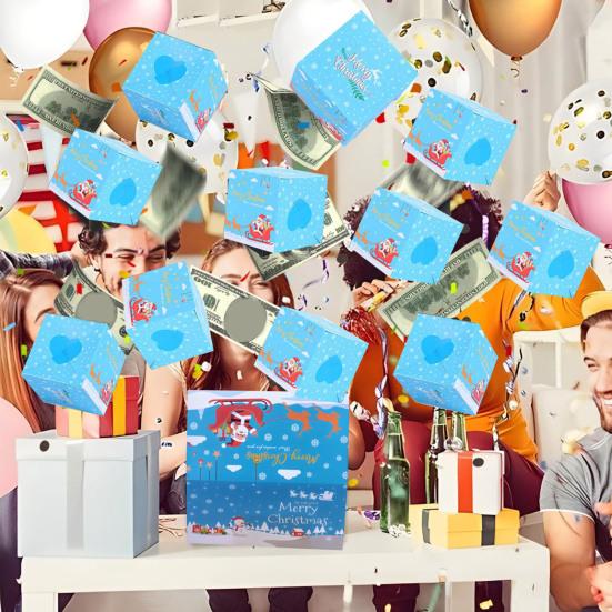 Vánoční dárková krabička Exploze na peníze Veselé Vánoce Skládací vyskakovací dárková krabička Pop-up pokladnička pro párty potřeby