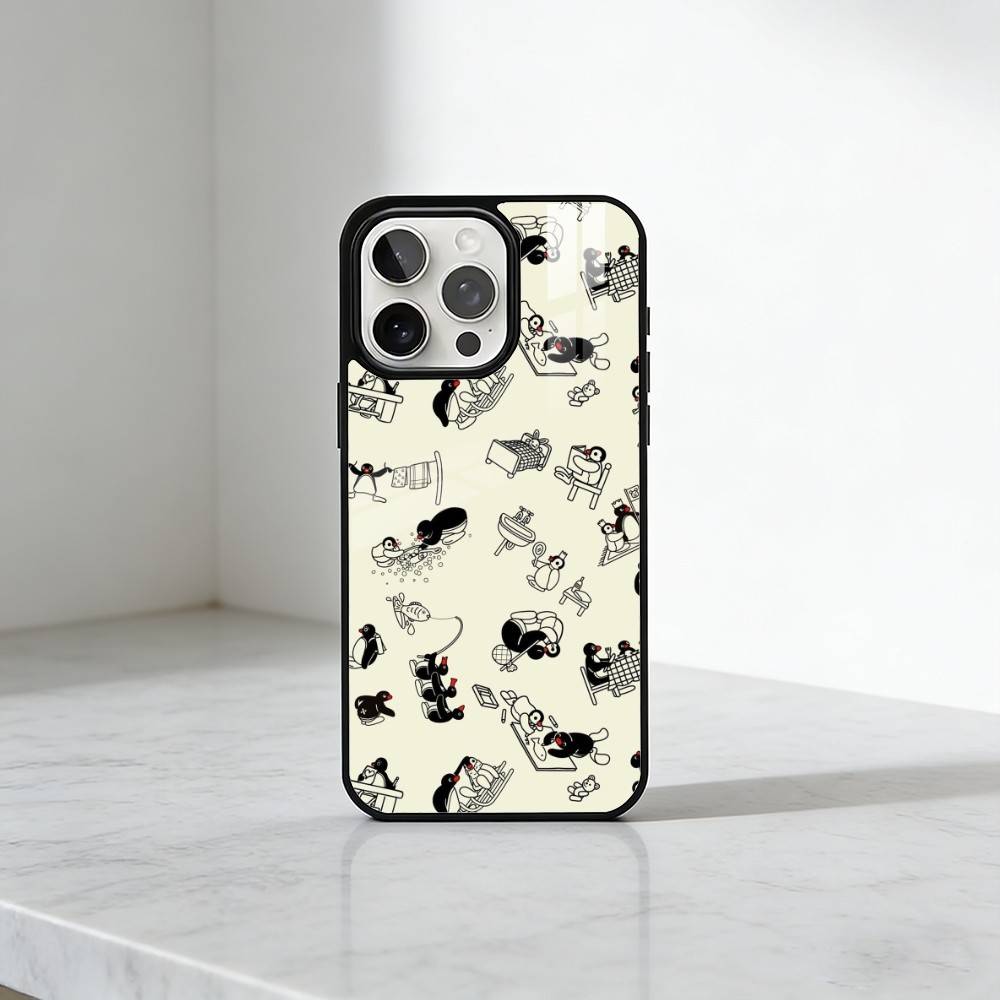 

P-Pingu Penguin Funny Cut Phone Case For iPhone17,16,15,14,13 Plus,Pro Max Magnetic For Magsafe Wireless Charging iPhone15