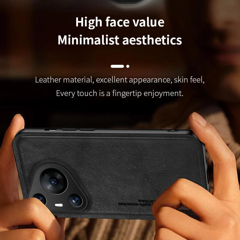 Vintage Leather Phone Case For Huawei Pura 70 P60 P50 P40 P30 Nova 12 11 10 SE Mate 60 50 40 30 Pro Build-in Magnet Iron Cover