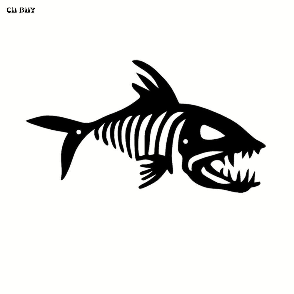 Forged Iron Wall Art Fish Skeleton 50cm Indoor Outdoor Decor