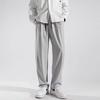 Men's Casual Ice Silk Pants - Loose, Trendy, All-Season, Large Size Straight Trousers