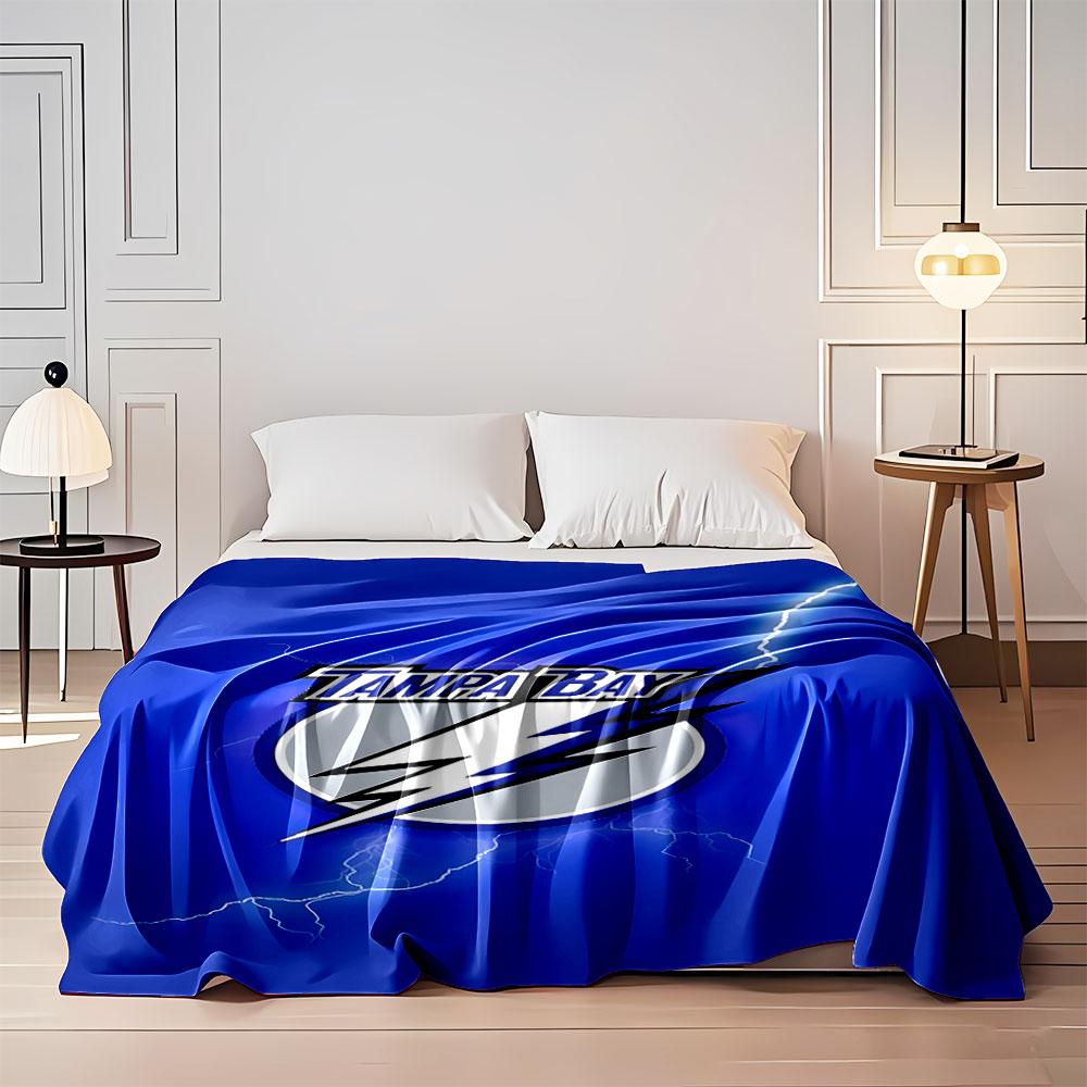 Tampa Bay Lightning Logo Blanket print blanket soft and cozy perfect for the living room bed sofa or a nap,gift