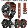 Classic 22 26MM Leather+Silicone Watch Band Straps For Garmin Fenix 7X 7 6X 6 Pro 5X 5 Epix Gen 2 Smartwatch Easyfit Wristbands Bracelet