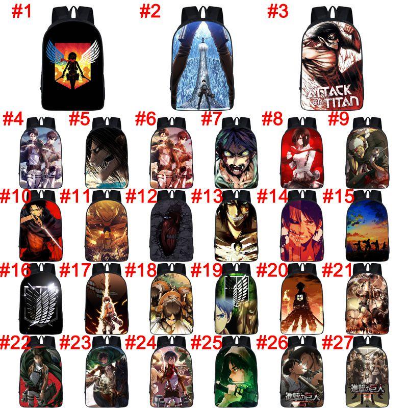 Stylish Anime Attack On Titan Zipper Backpack With Large Capacity For Students And Fans