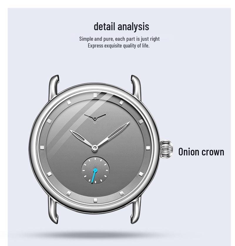 ONOLA Simple Fashion Men's Leather Strap Quartz Watch