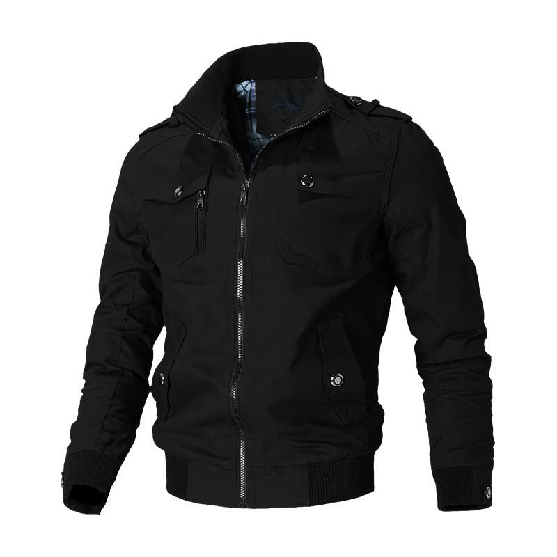 Bomber Jacket Men Fashion Casual Windbreaker Jacket Coat Men Spring Autumn Outwear Stand Slim Outwear Jacket Mens Plus Size