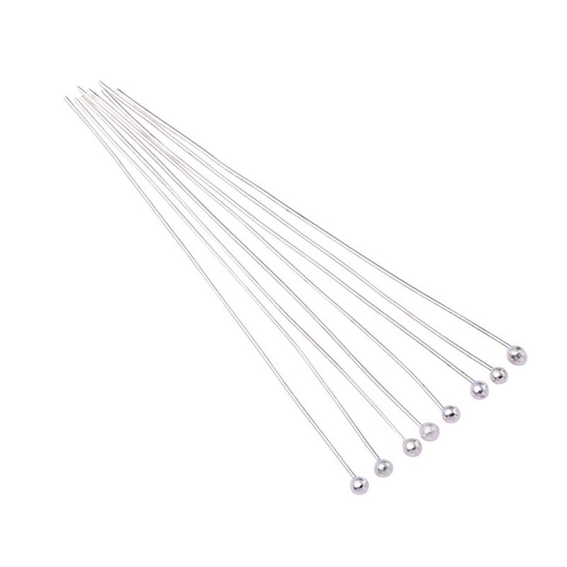 200Pcs Metal Ball Head Pins Gold Silver Durable Rustproof For Diy Jewelry Making Earring Necklace Craft Projects