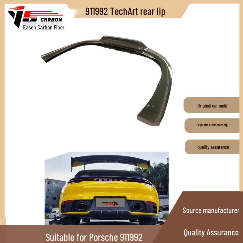 Compatible Carbon Fiber Rear Tail Lip for 2019+ Porsche 911/992 TechArt Model