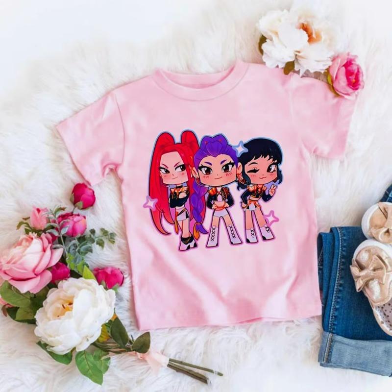 Fashion Movie Kids T-shirt KPop Demon Hunters Funny Gift for Fans Tshirt K-Pop Demon Hunters Clothes Cool Girls Tee Top