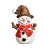 Santa Claus Snowman Resin Figurine Christmas Tabletop Decoration for Home Office Desk Festive Holiday Gift