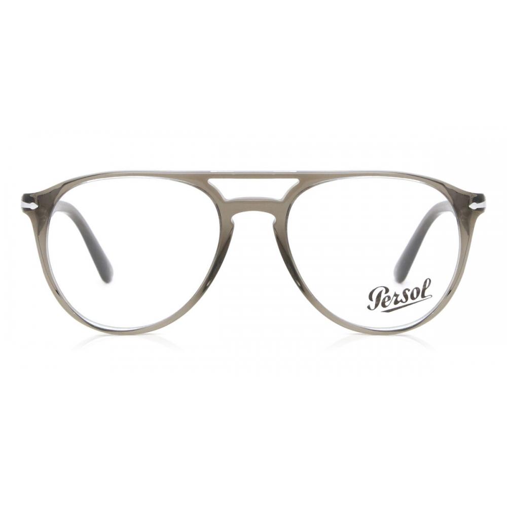 

Persol Po3160v 1201 Men Eyeglasses Transparent Smoke Grey/52-18-145