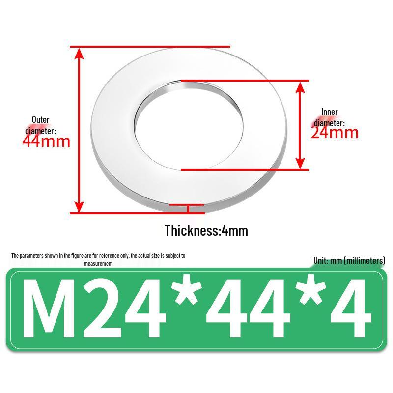 Jin Juntai Thick & Thin Stainless Steel Flat Washer, Round M10-M36