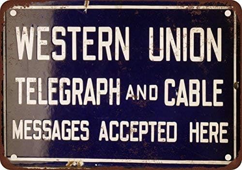 

Telegraph and Cable Vintage Look Reproduction Metal Tin Sign 20x30cm（7.8x11.8inch）