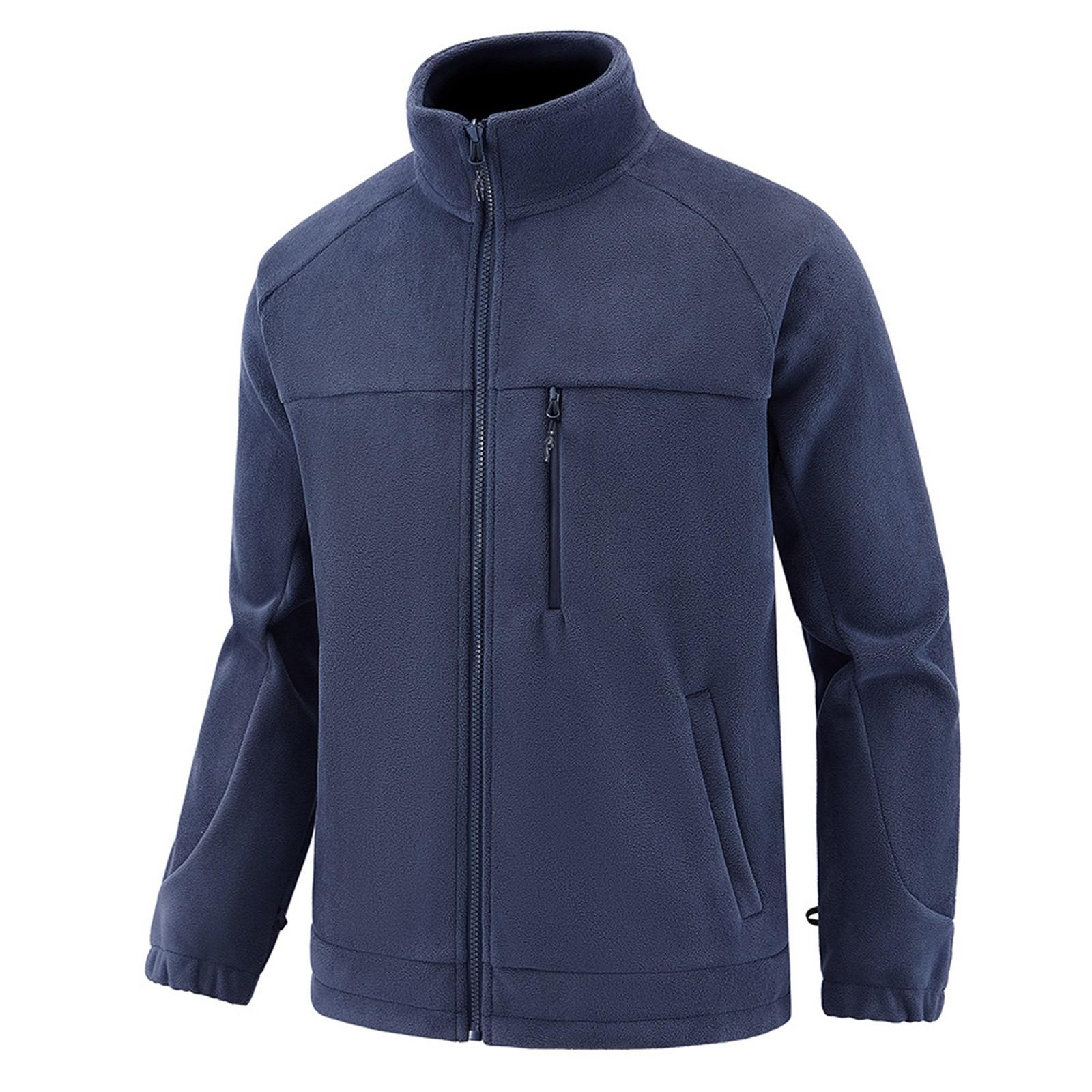 

Мужской зимний спортивный кардиган свитер флисовая теплая куртка XL тёмно-синий