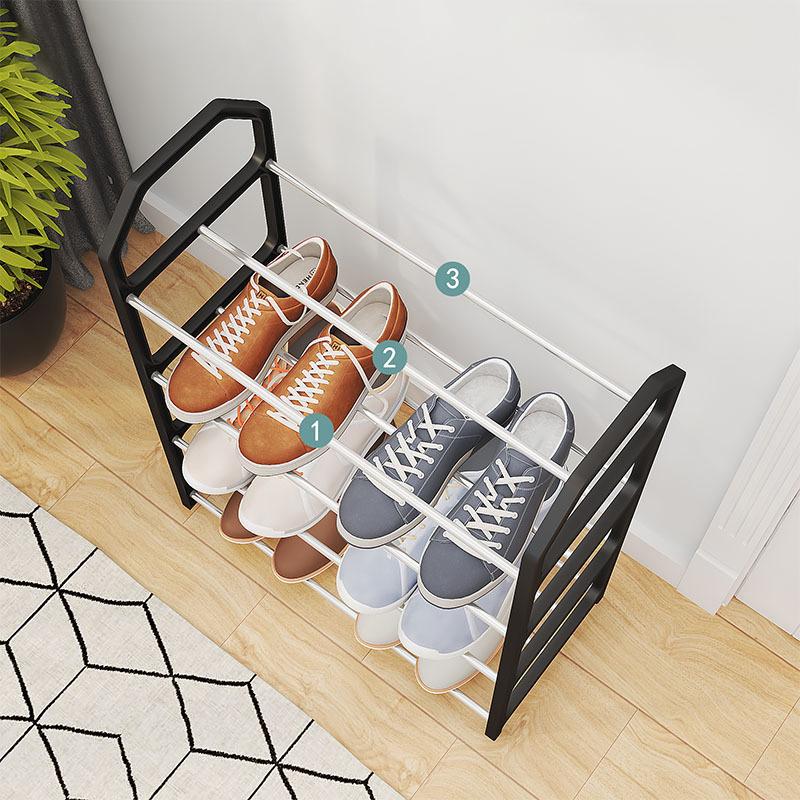 Simple  Shoe Rack 4-Layer Shoes Organizer Stand Holder Living Room Space Saving Modern Assembled Shoe Rack