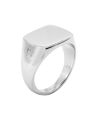 

Lionheart LH-1 Square Ring, Surgical Stainless Steel 316L (Hypoallergenic), Silver, Size 19