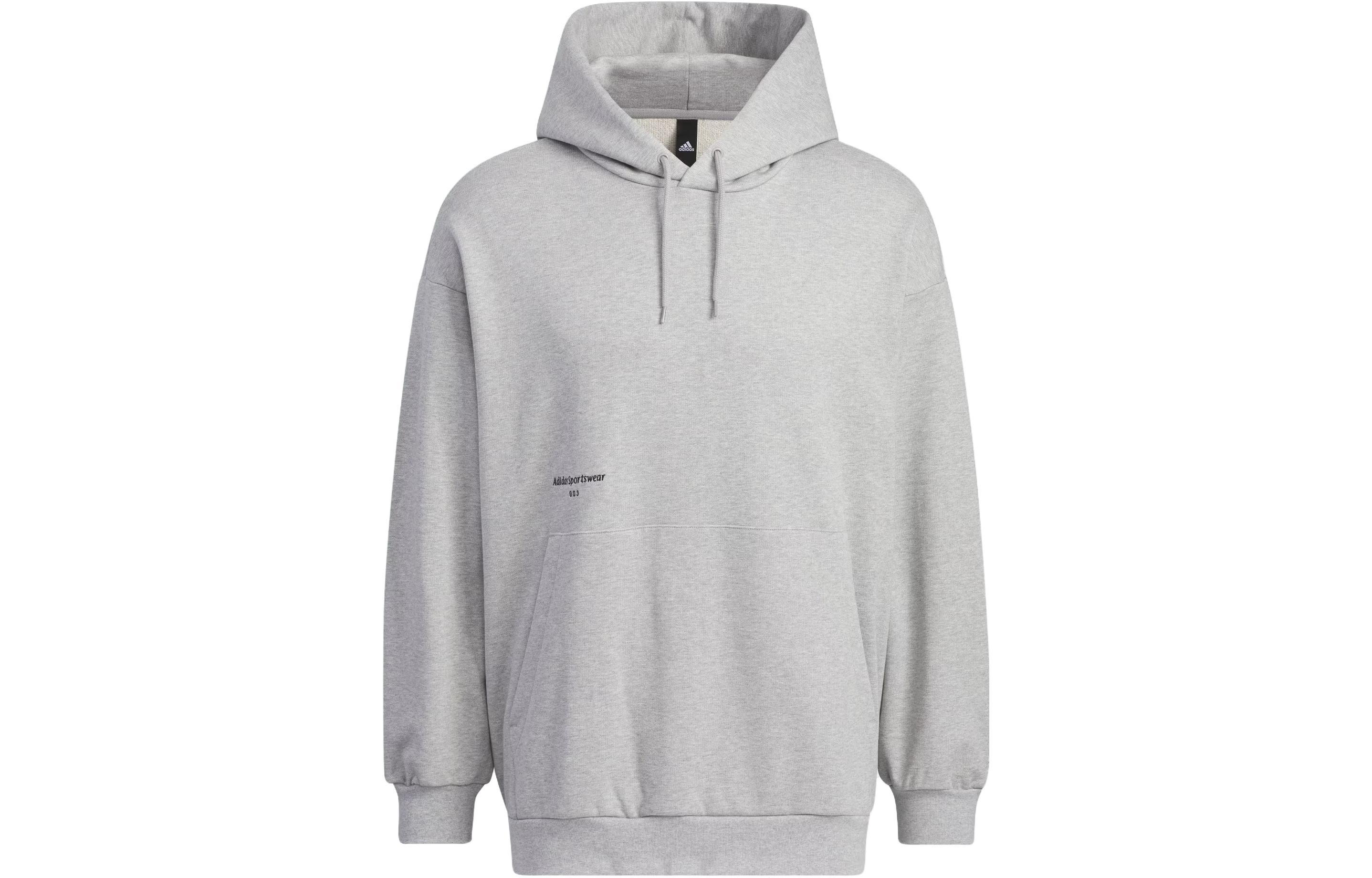 

Adidas Sweatshirts Men s Medium Heather Gray Hooded Moderate Regular IZ1607 XL