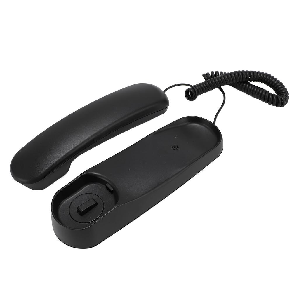 Corded Home Phone Convenient Operating Interface Retro Wall Mounted Phone for Hotel Black