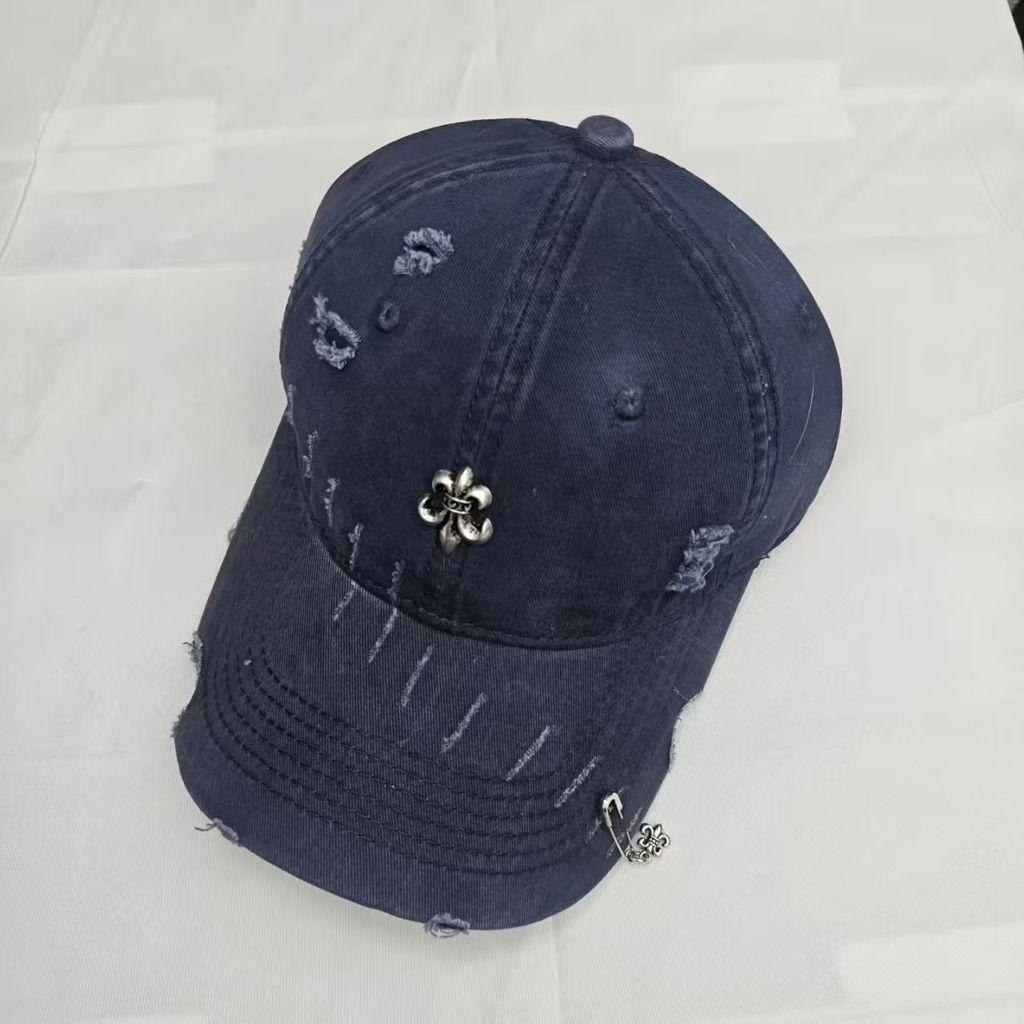 Baseball Cap With Vintage Wash And Embroidered Letters For Casual Everyday Wear