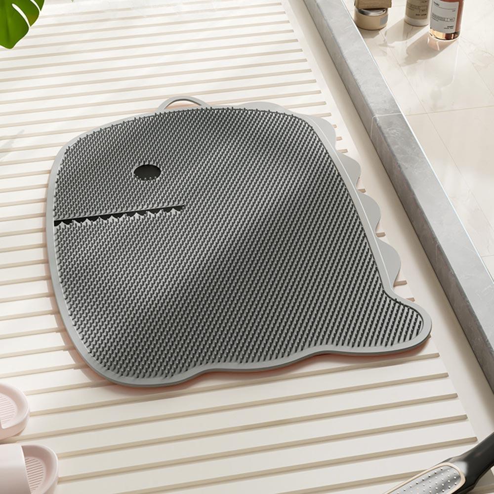 

Cleaning Exfoliating Shower Foot Cleaner Large Foot Spa Brush Dinosaur Foot Scrubber for Men Women сірий