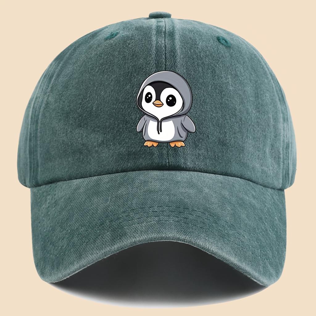 Cartoon Cute Penguin Pattern Printed Baseball Cap Trucker Hat Dad Hat