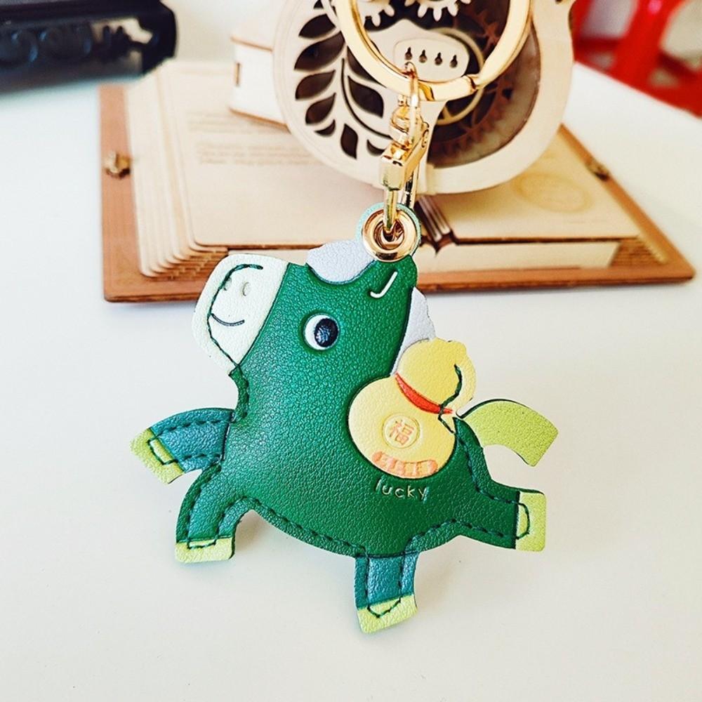 Leather Horse Pendant Year of Horse Zodiac Pony Bag Hanging Funny Horse Car Keychain  Birthday Gift