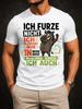 Funny Boar Gerunisex Text Graphic With Smiling Wild Pig Green Sound Cloud And Bold Ich Flustere Nur Unisex All TShirt