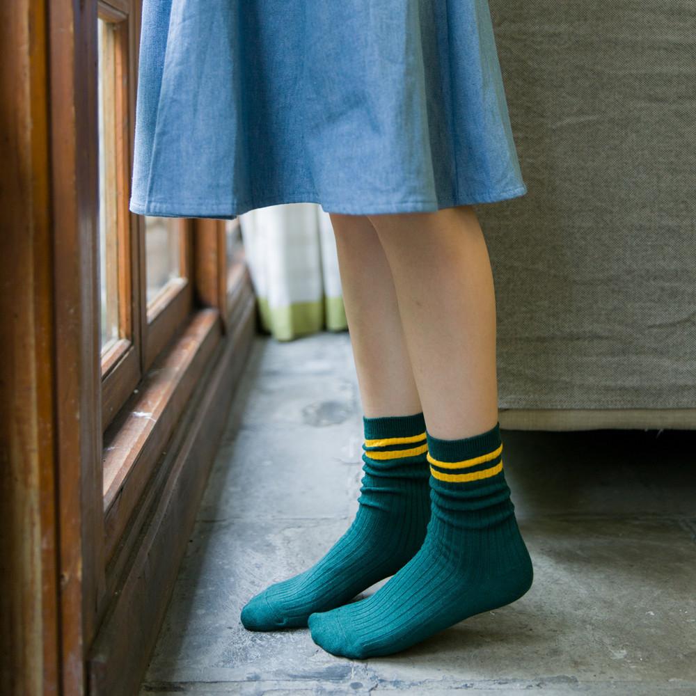 Socks Women's Mid-tube Socks Spring and Summer Ladies Solid Color Pile Socks Japanese College