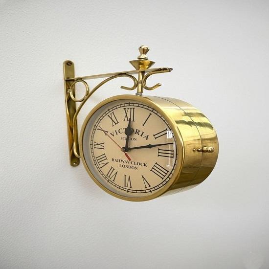 2925 fiyatlarından başlayan Victorian Wall Clock Brass Double
