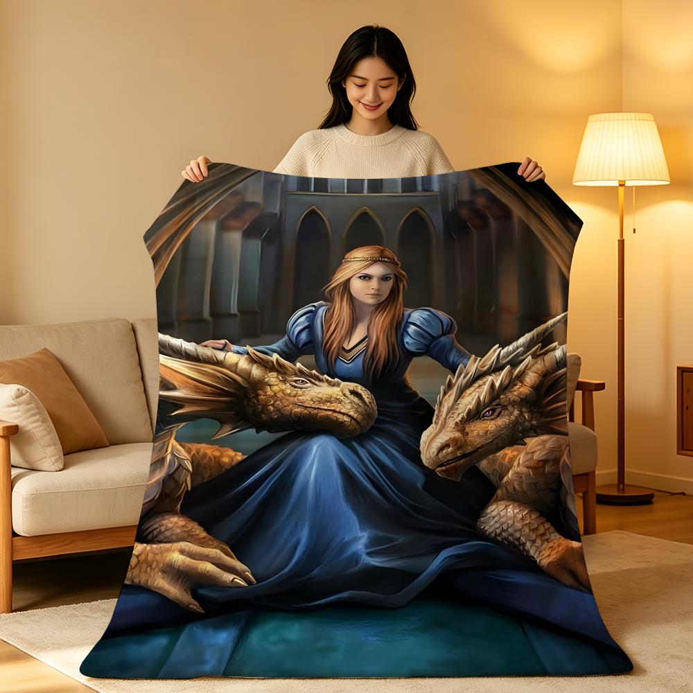 Artist A-Anne S-Stokes C-Collection Throw High-Density Short Plush Blanket Soft Skin-Friendly for Sofa Nap Room