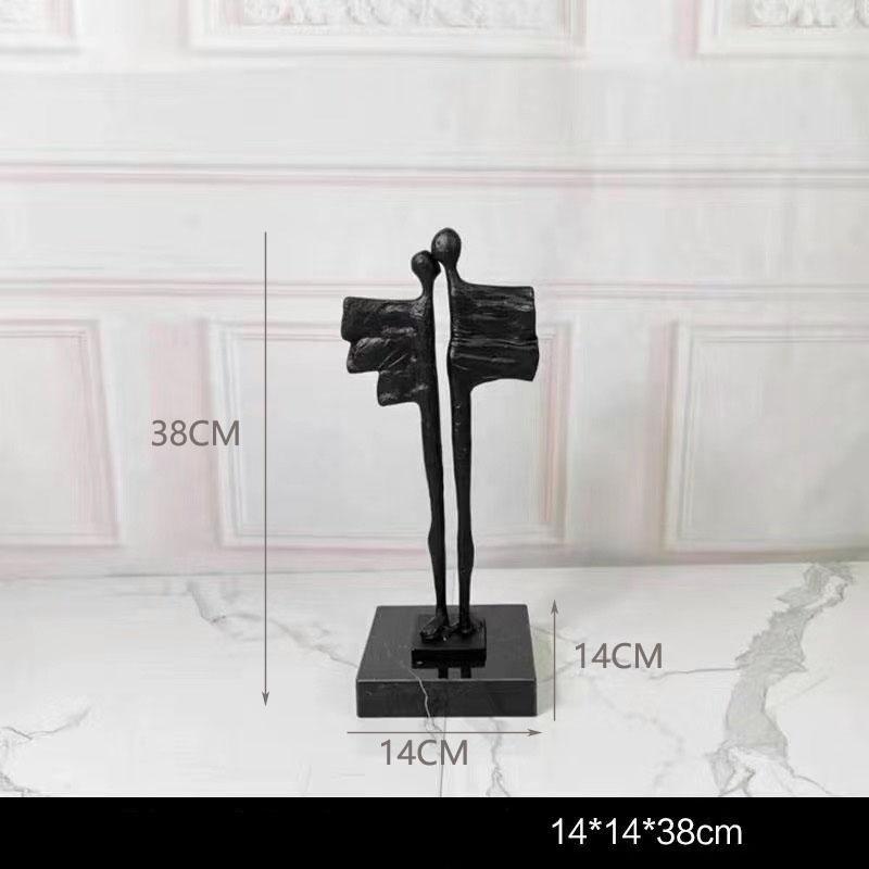 Modern Minimalist Metal Abstract Figure Model Room Bookshelf Statue Livingroom Table Resin Ornaments Home Decoration Art Crafts