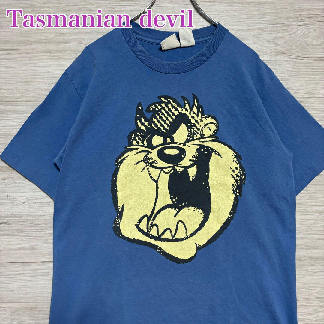 

[USED] Double-sided Tasmanian Devil T-shirt, size L, imported from overseas.