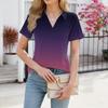 Womens Shirts Summer Business Casual Work Tops Short Sleeve Button Down Collared V Neck Blouse T-Shirt