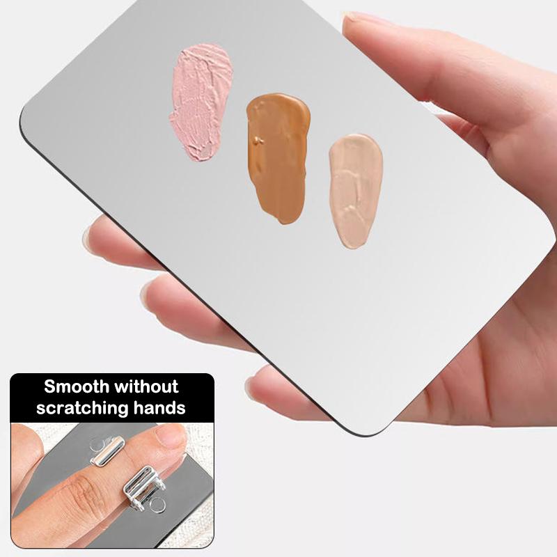Colorful Palette Tray Mixing Ring Makeup Toner Spatula Liquid Mixing Foundation Cream Blending Cosmetic Make Up Tool For Travel