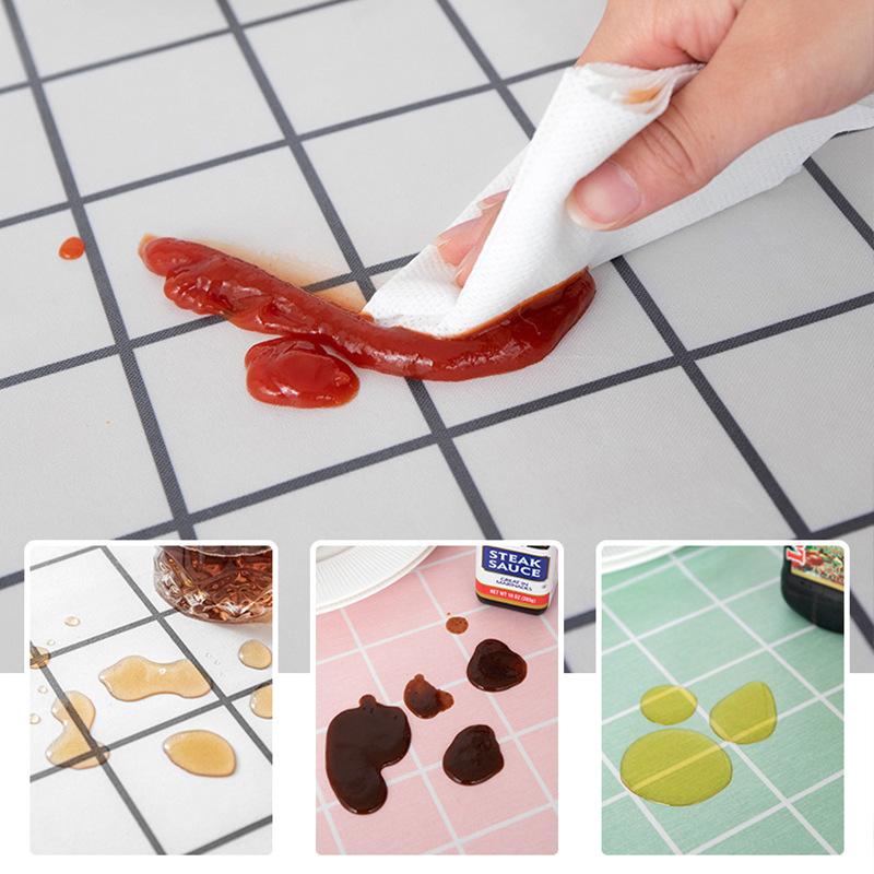 Round Grid Cotton Linen Printed Tablecloth Waterproof Oil-proof Anti-Scalding Table Cloth Coffee Kitchen Dining Table Tablecloth