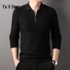 Yalu Men's Business Casual Zipper Knit Pullover Sweater