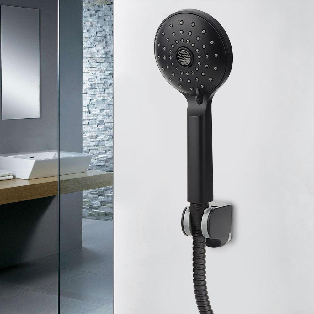 Matte Black Handheld Showerhead with Showerhead Holder Bracket Hose Bathroom Tools