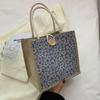 Casual Burlap Handbag Lightweight Shopping Bag Reusable Grocery Beach Bags