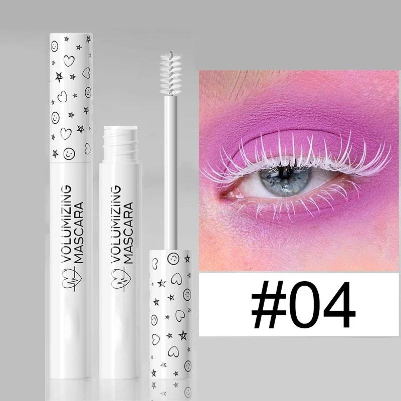 8 Kolorów Podkręcający Tusz do Rzęs Makijaż Sceniczny Wodoodporny Zielony Tusz Kremowy Niebieski Fioletowy Podkręcający Wydłużający Szybkoschnący Przedłużanie Rzęs