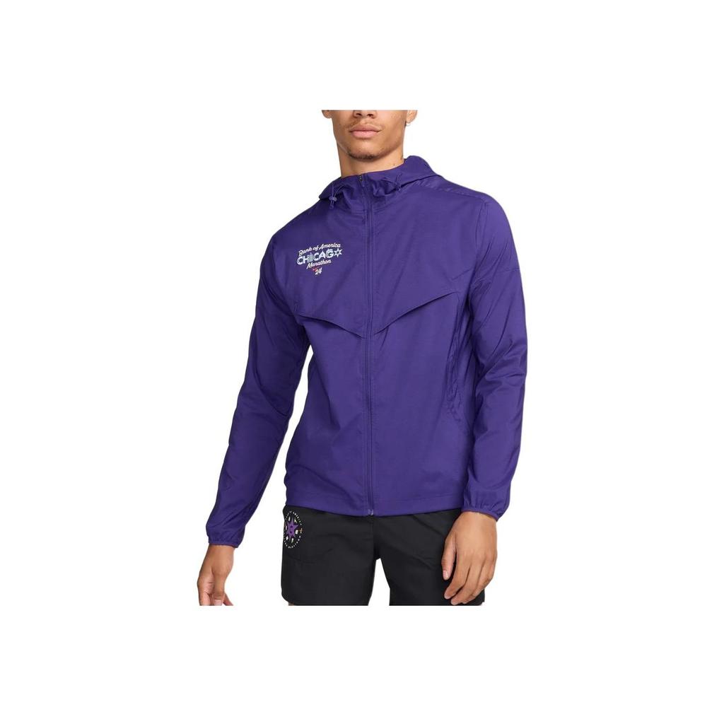 Nike Logo Pattern Hooded Zip-Up Long Sleeve Jacket Men jackets Purple FV6203-566