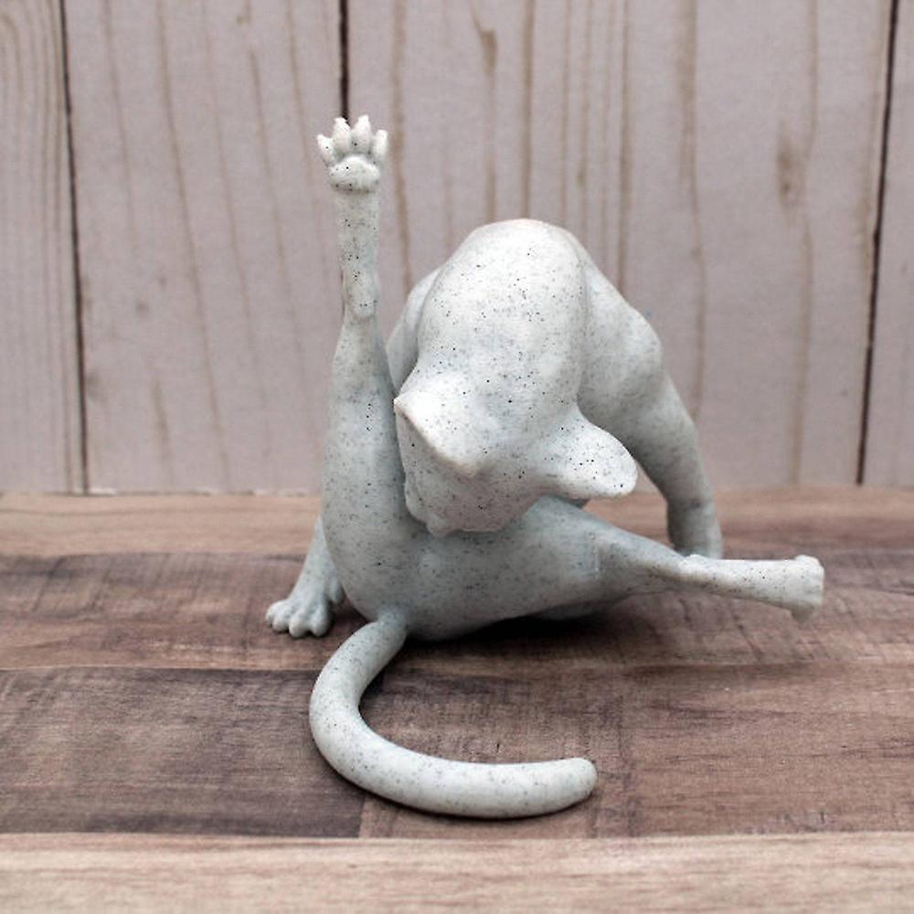 Licking Buttocks Cat Statue Personalized Unique Desktop Crafts for Home