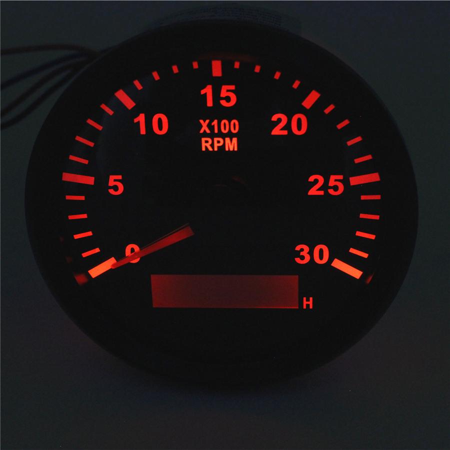 85mm LCD Digital Tachometer 3000RPM With Hourmeter Truck Car Boat Diesel Engine Tacho Meter RPM Gauge REV Counter
